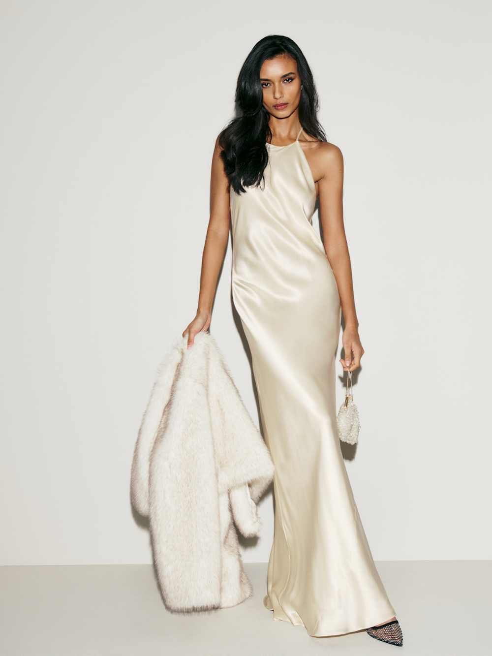 Reformation – Jeany Silk Halter Maxi Dress