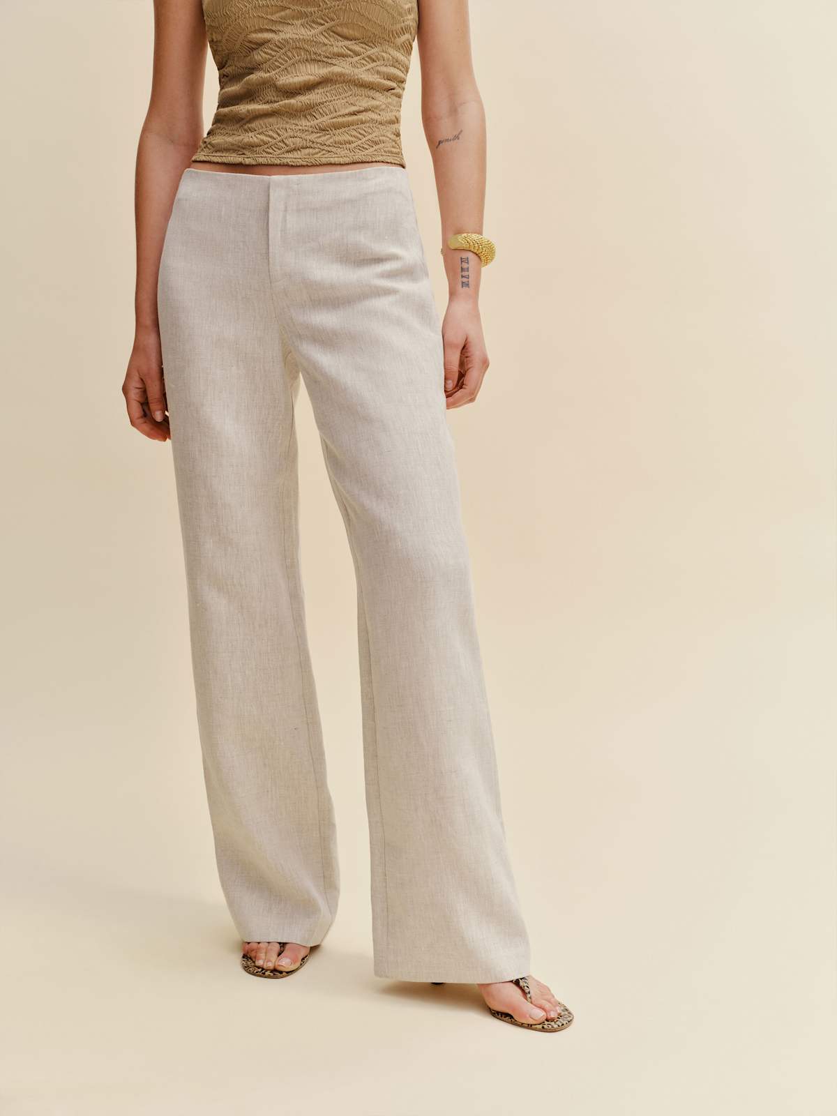 Reformation – Vida Linen Low Rise Pant