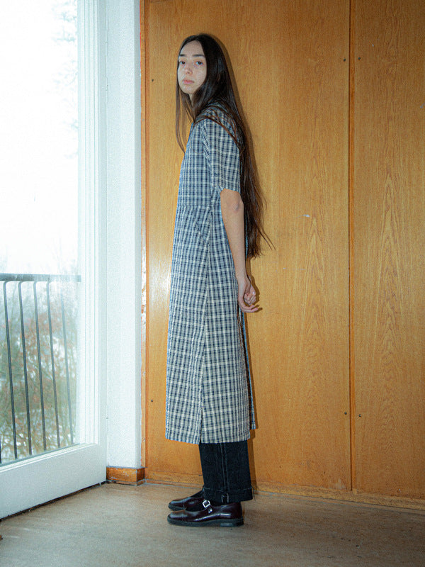Nudie Jeans – Ronja Dress Indigo Seersucker Blue/Offwhite
