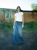 Nudie Jeans – Tanja Skirt Orange Painter Mid Blue