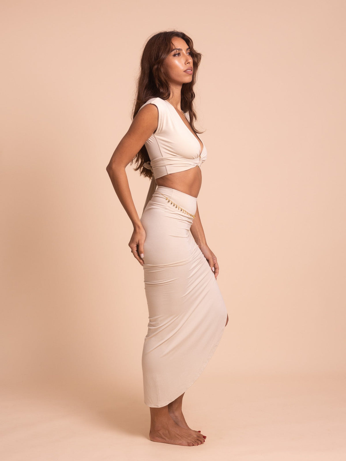Isis Skirt in Sandy Pearl — The Royal Codes