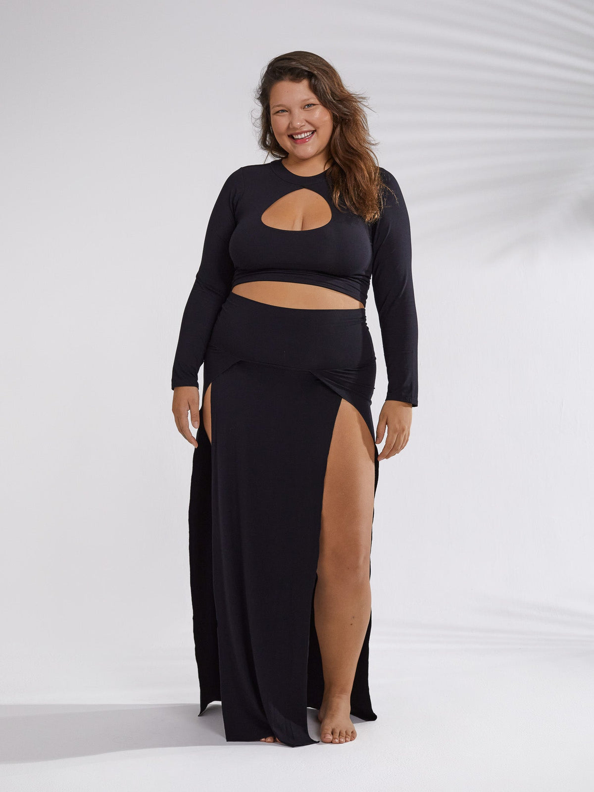 Long Sleeve Sekhmet Top in Black Onyx — The Royal Codes