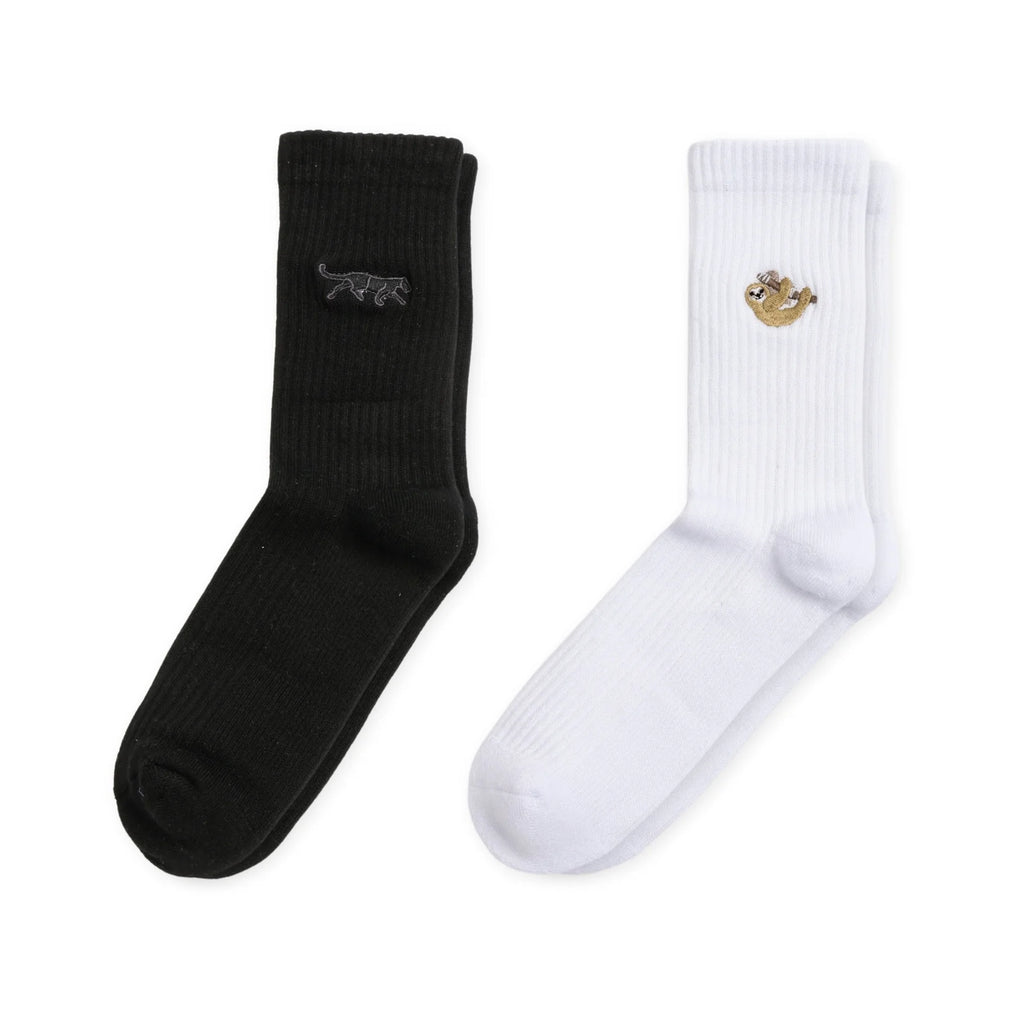 Bare Kind – Black & White Ribbed 2-Pack Bamboo Sock Set