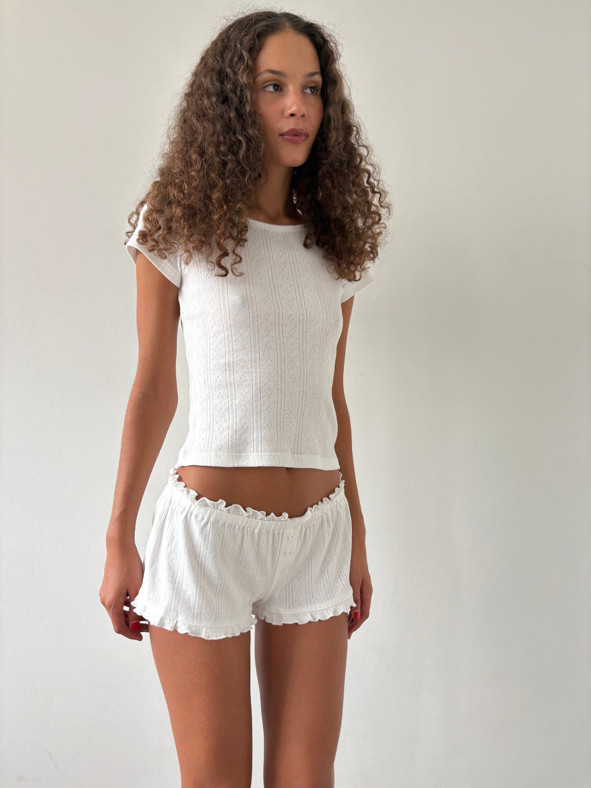Many Many Clothes – The Celine Short | White