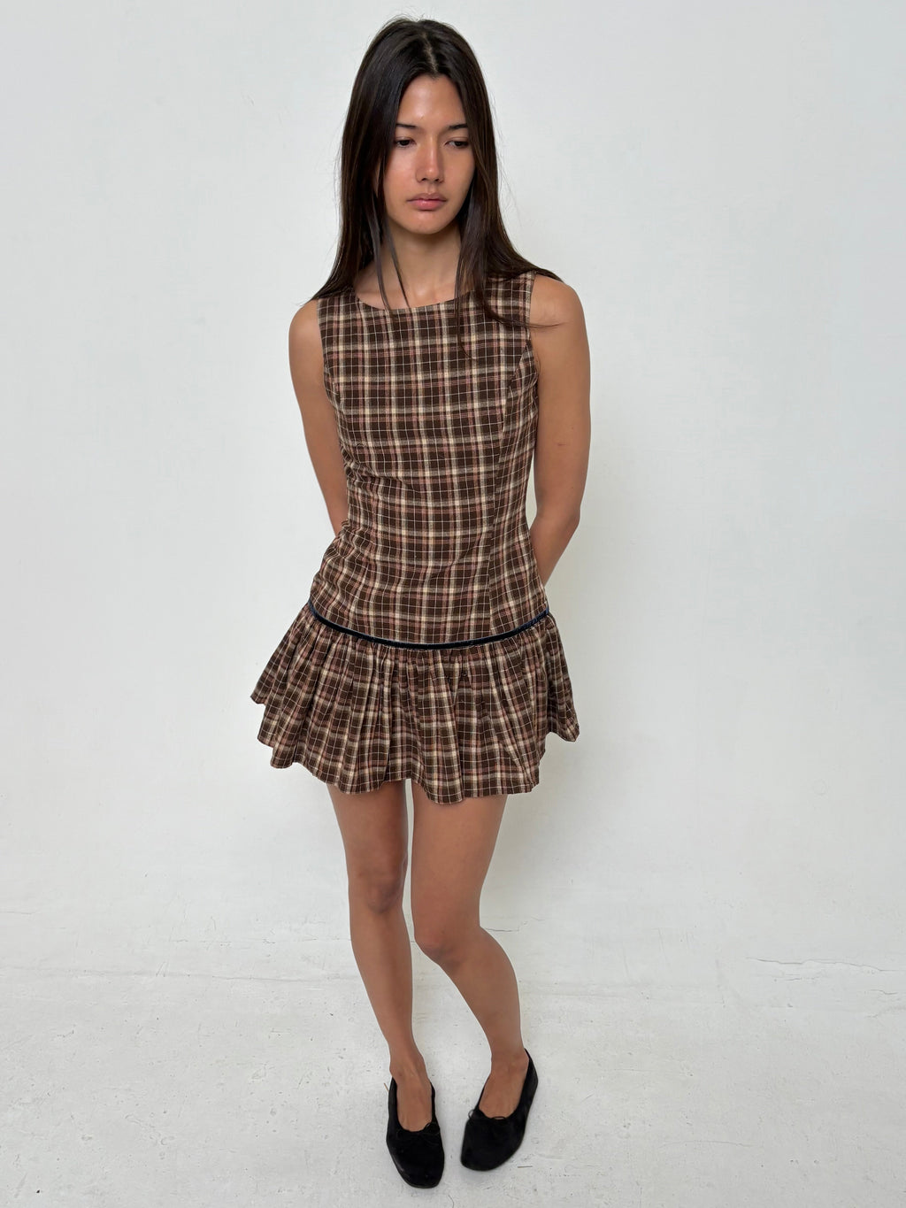 Many Many Clothes – The Scarlett Dress | Brown Tartan