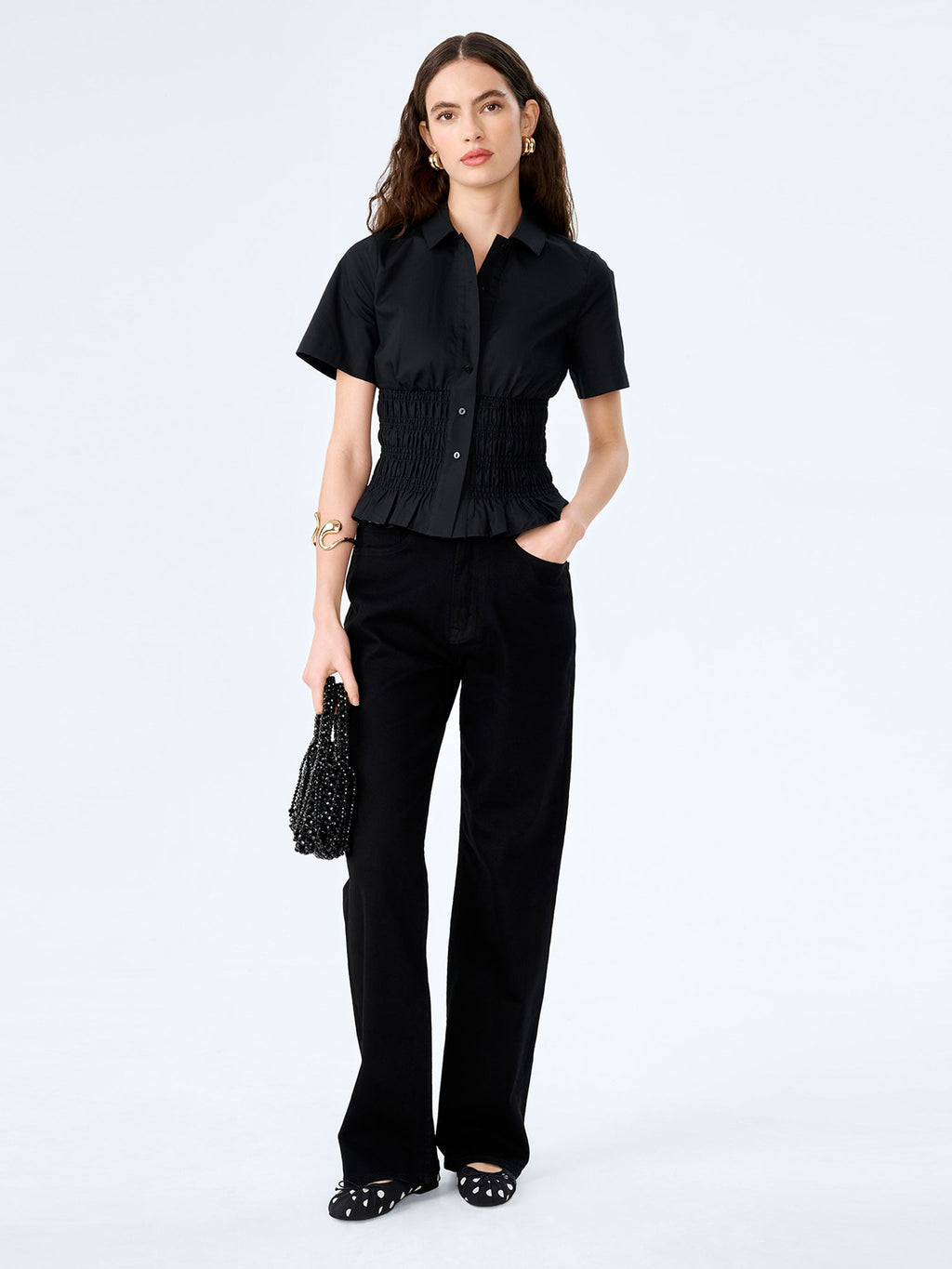 OMNES – Merida Blouse | Black Cotton
