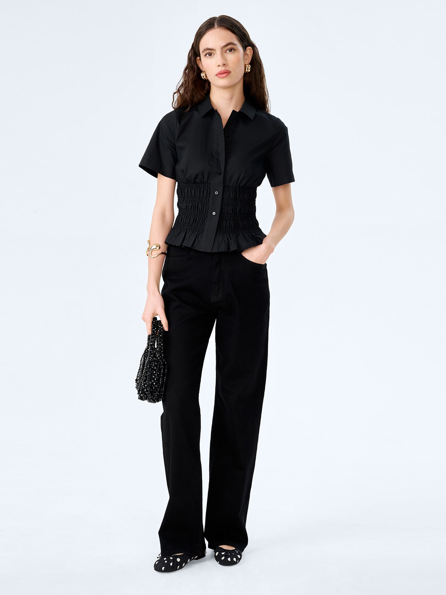 OMNES – Merida Blouse | Black Cotton