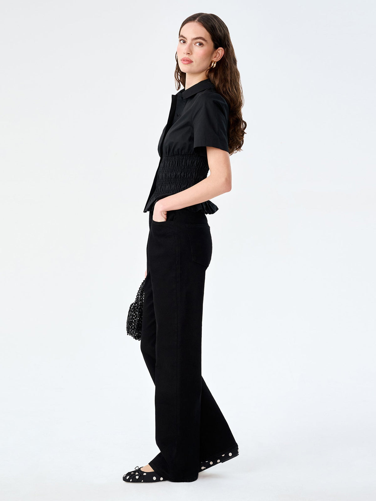 OMNES – Merida Blouse | Black Cotton
