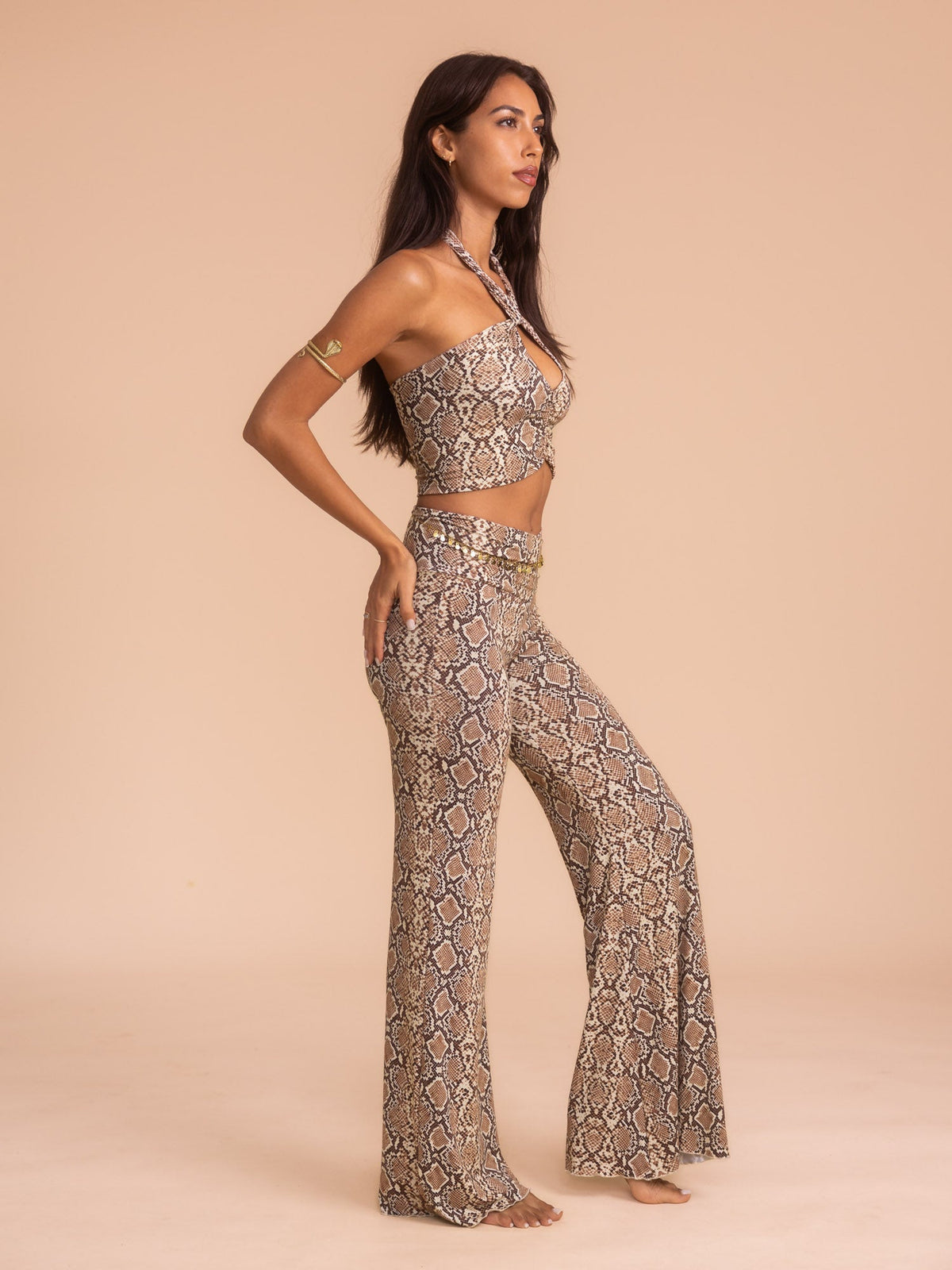 Nalu + Freya Set in Organic Snake Print — The Royal Codes