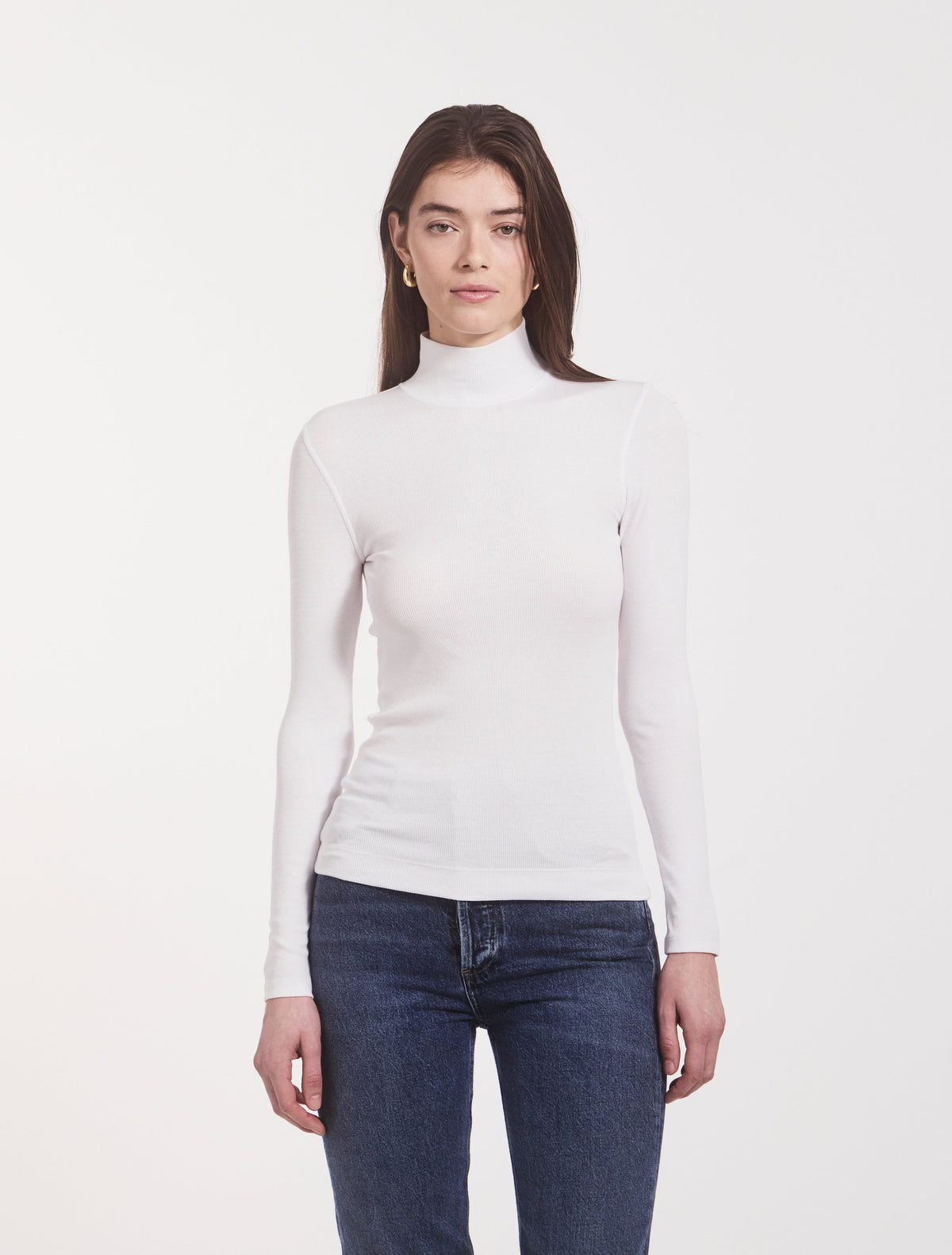 Ninety Percent – Classic Rib High Neck Top