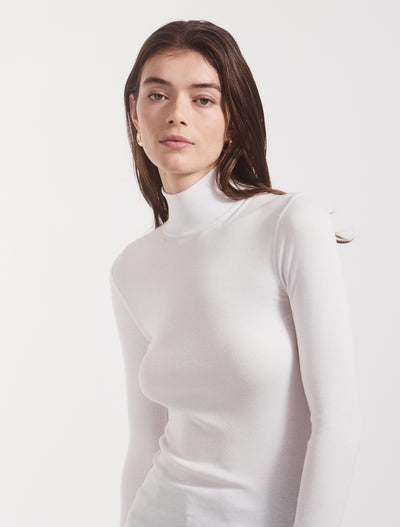 Ninety Percent – Classic Rib High Neck Top