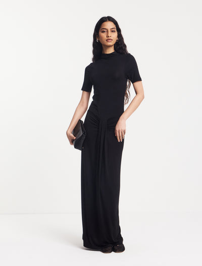 Ninety Percent – Nell Sarong Skirt Funnel Neck Dress