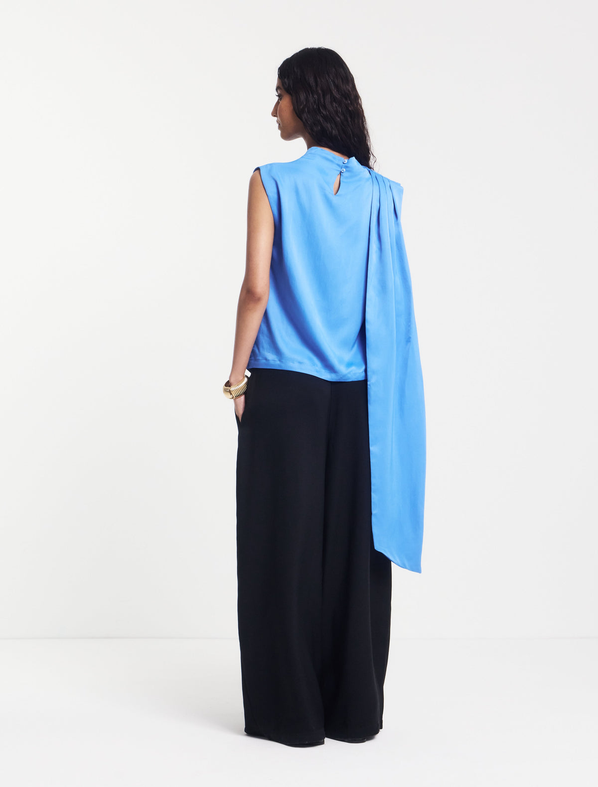 Ninety Percent – Arlo Drape Scarf Back Top
