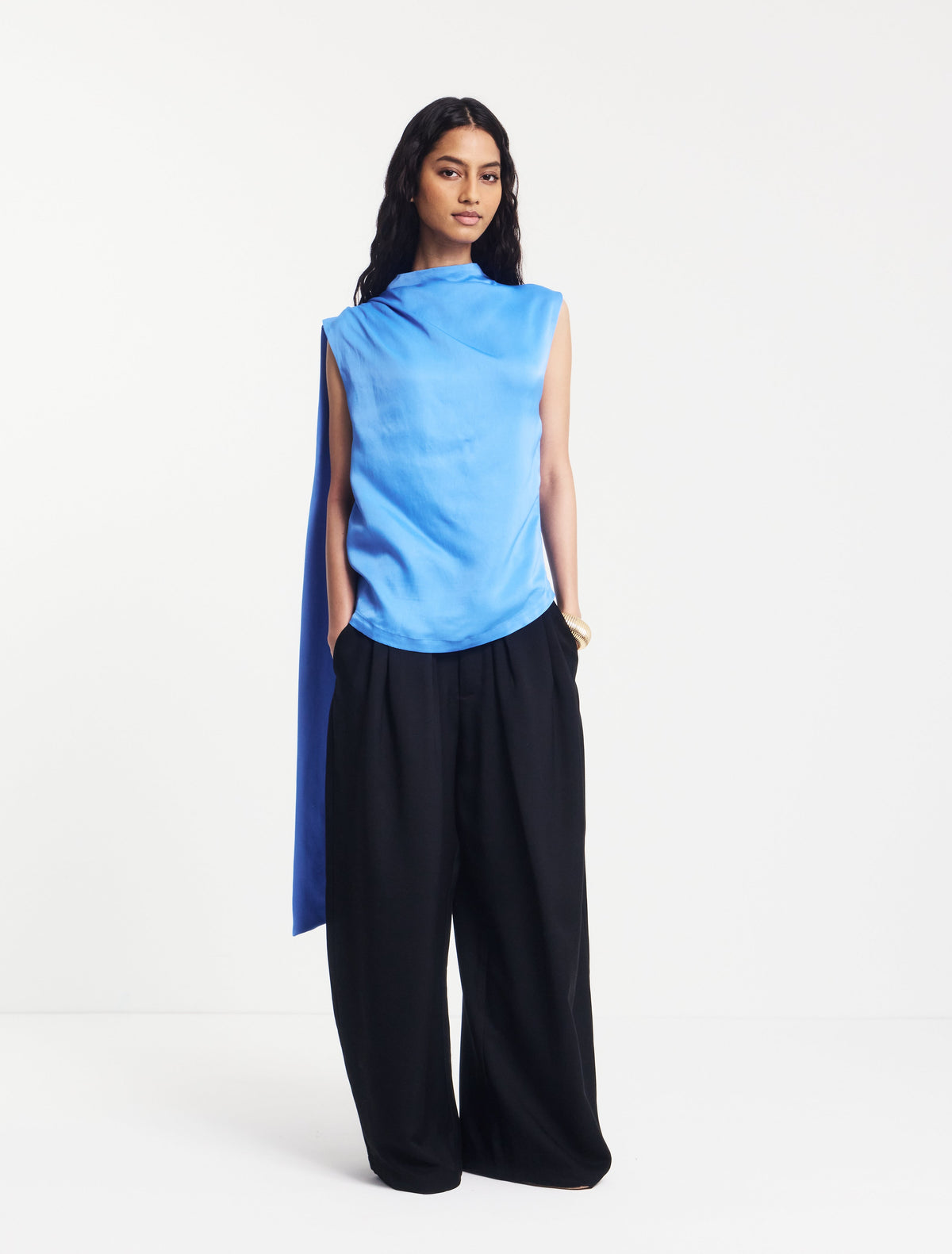 Ninety Percent – Arlo Drape Scarf Back Top