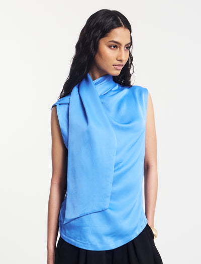 Ninety Percent – Arlo Drape Scarf Back Top