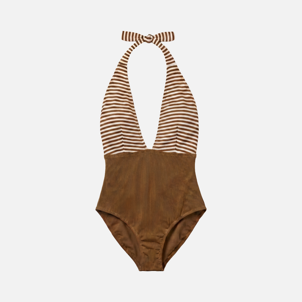 Pure Earth Collection – Women's Swimming Costume | Golden Brown