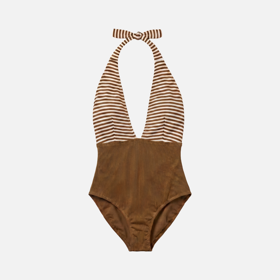 Pure Earth Collection – Women's Swimming Costume | Golden Brown