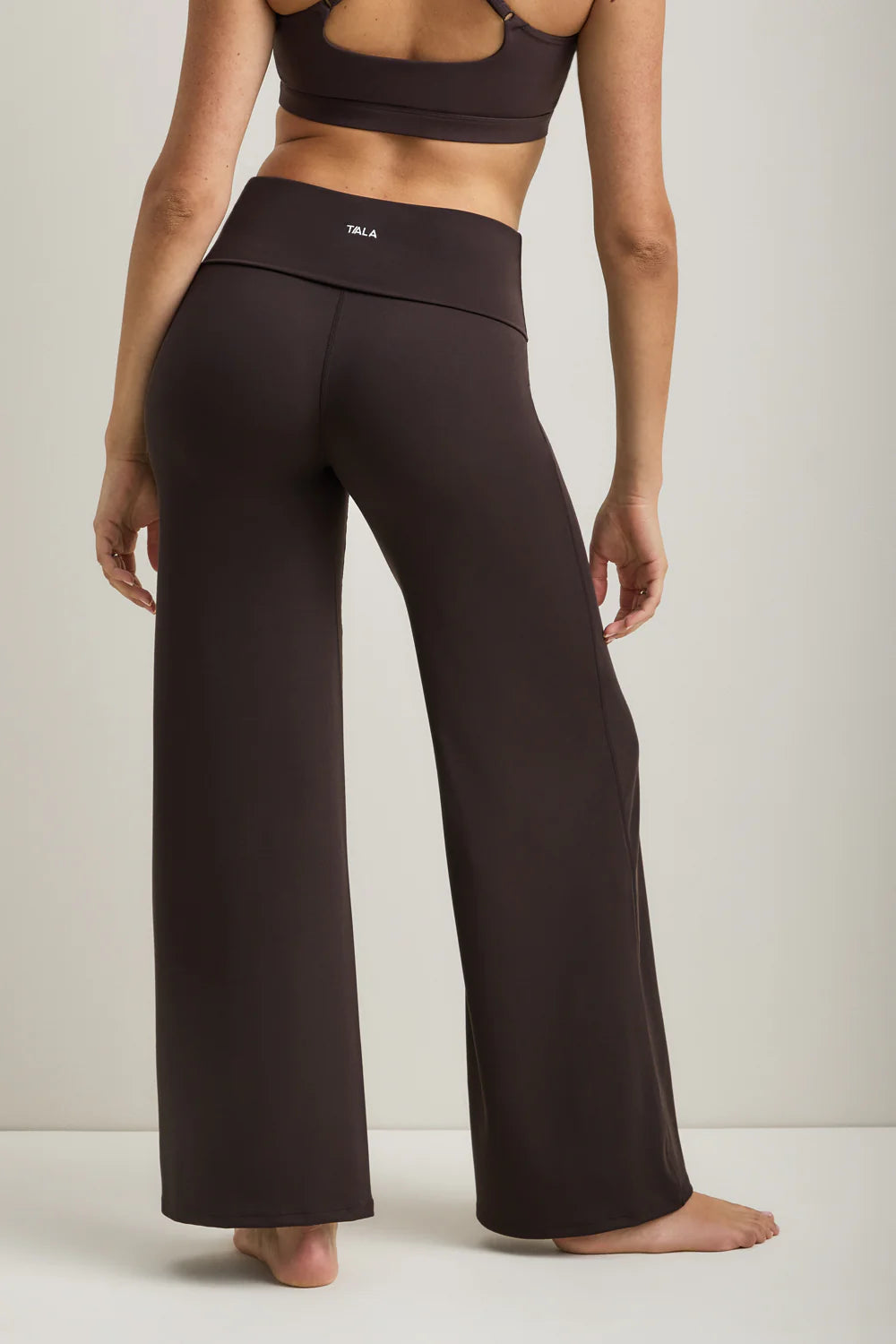 TALA – SoftSet Fold Waist Wide Leg Trouser | Americano
