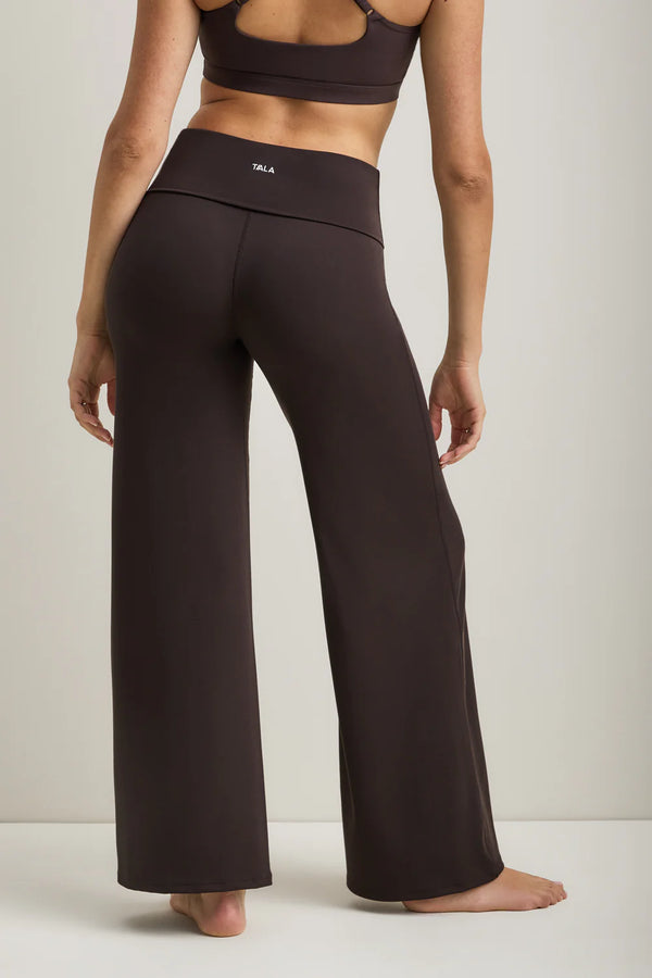 TALA – SoftSet Fold Waist Wide Leg Trouser | Americano
