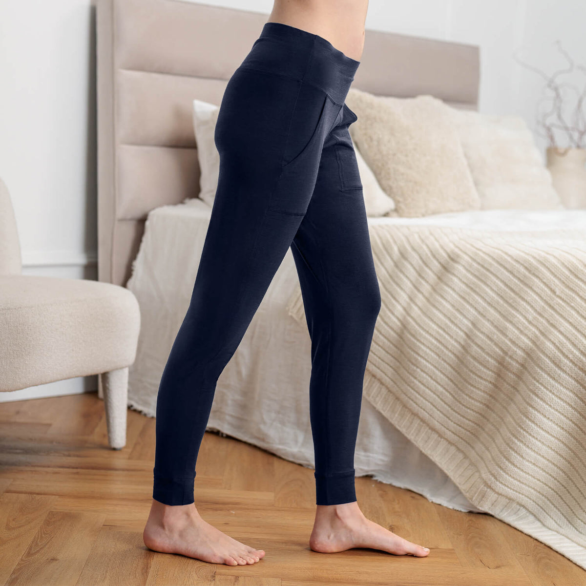 Dagsmejan – Stay Warm Sleep Pants Women | Winter Night Melange