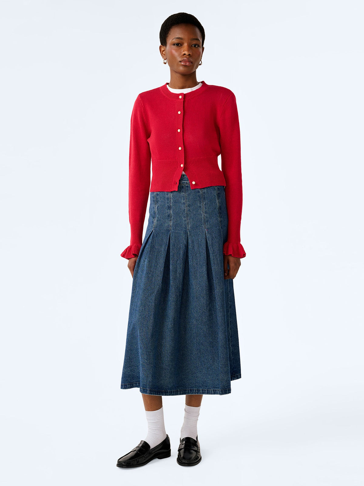 OMNES – Sylvie Cardigan | Red