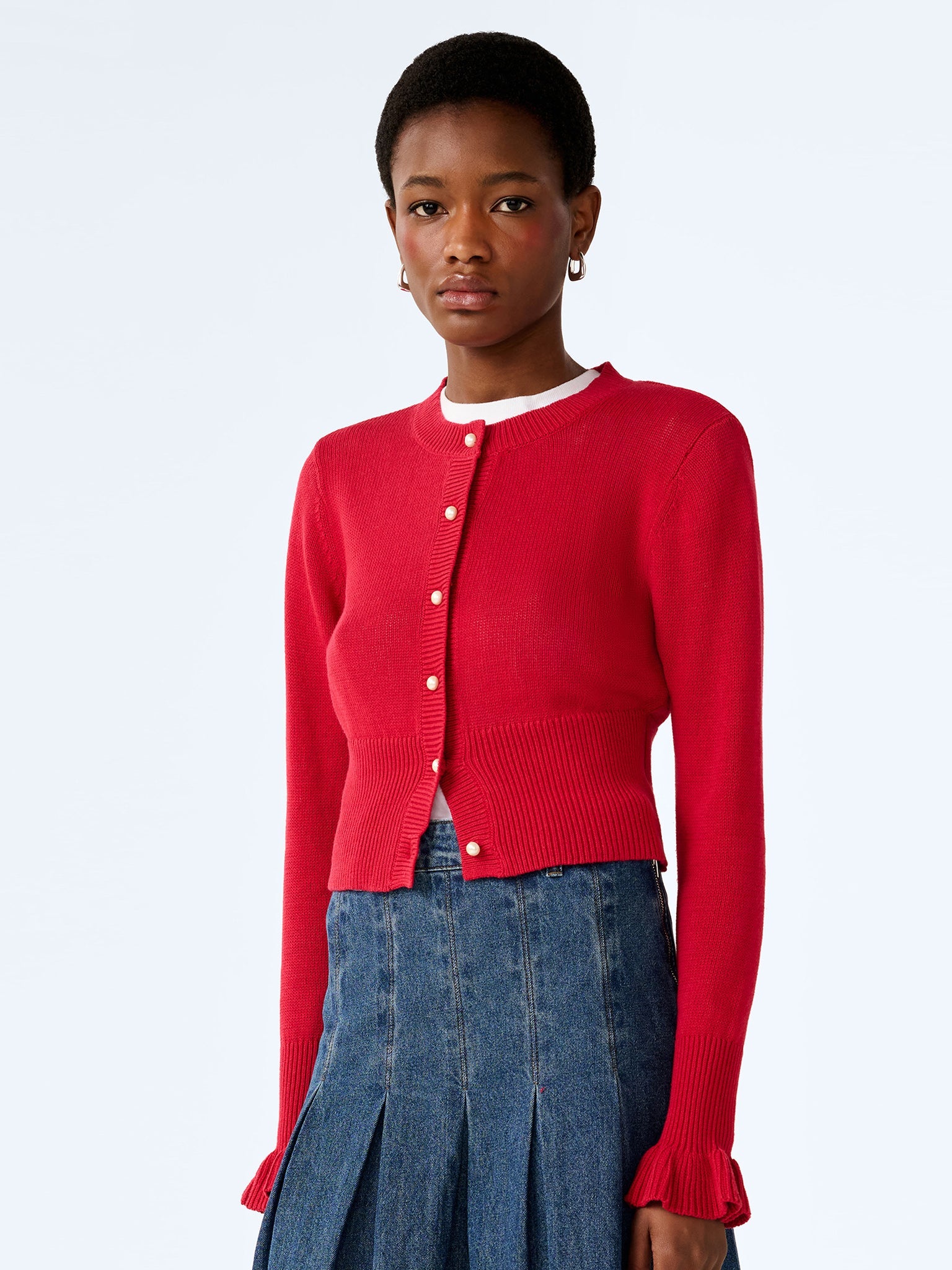 OMNES – Sylvie Cardigan | Red
