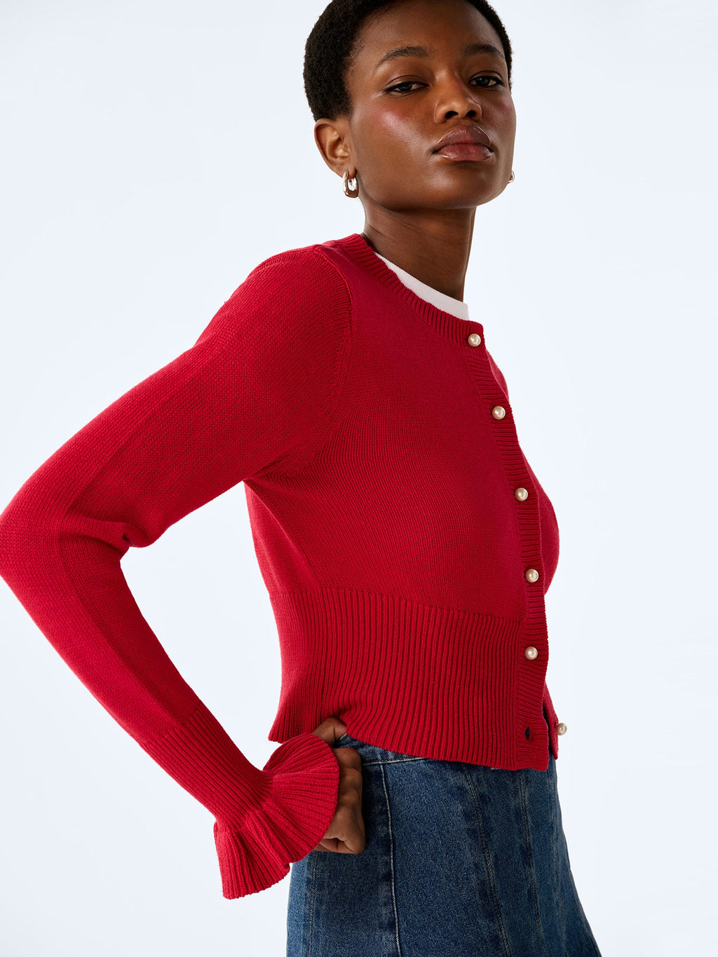 OMNES – Sylvie Cardigan | Red