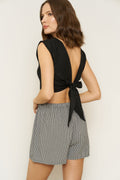 Whimsy + Row – Valentina Top in Black Linen