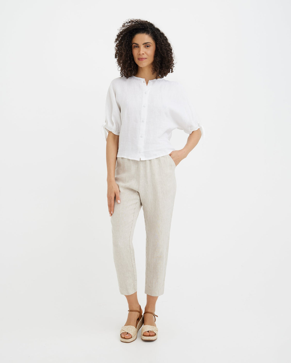 MagicLinen – Linen Puff Sleeve Top