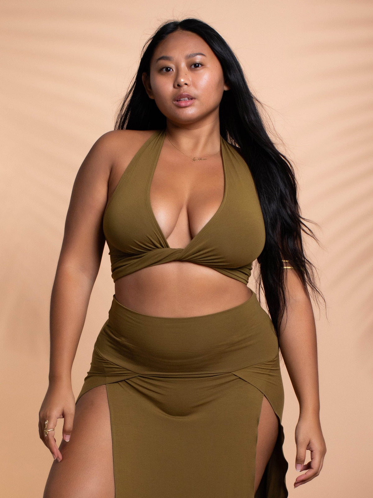 Serpent Top (5-Way) in Olive — The Royal Codes